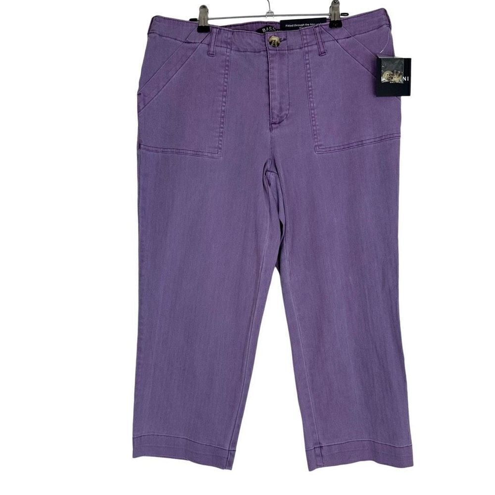 Baccini Purple Capri Pants Womens 10 Modern‎ Utility Streetwear NWT
